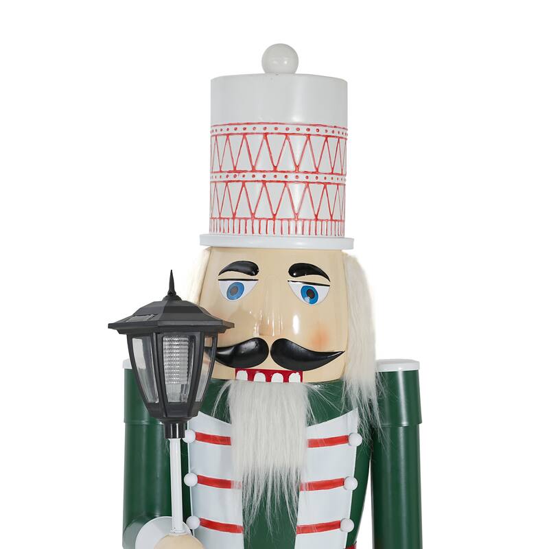 Christopher Knight Home - Jingle Classic Holiday Outdoor Iron Nutcracker Decor with Vibrant Festive Detailing
