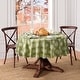 preview thumbnail 8 of 13, Falling Leaves Jacquard Tablecloth Olive - 60x84 Oval