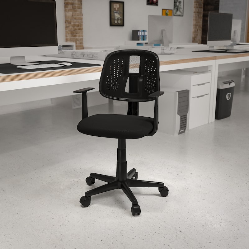 Pivot Back Mesh Swivel Task Office Chair - Black