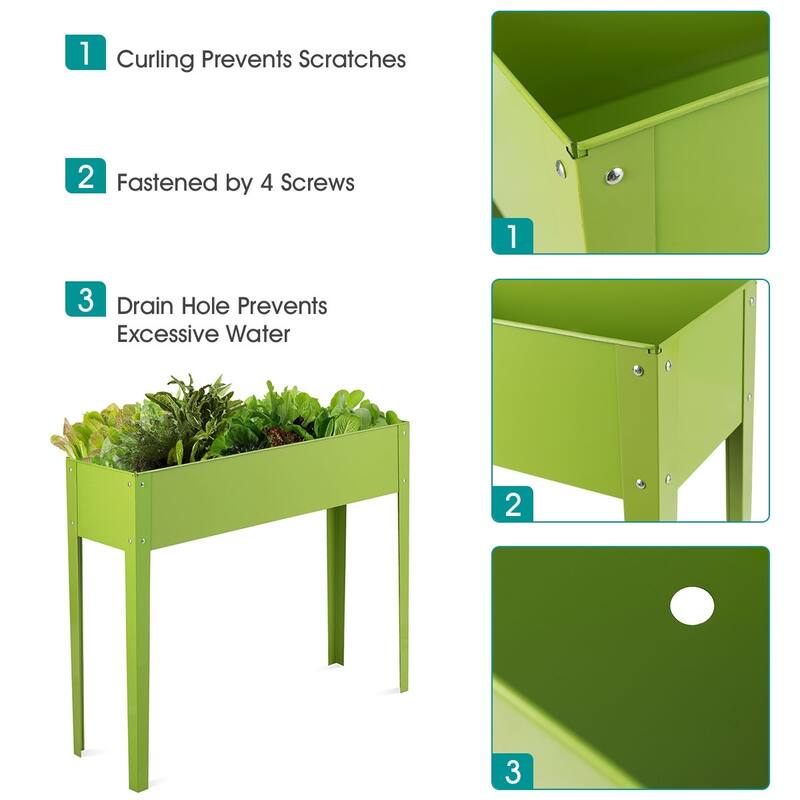 40 x 13 Raised Garden Bed for Easy Outdoor Planting and Gardening - 40" x 13" x 31.5" (L x W x H)