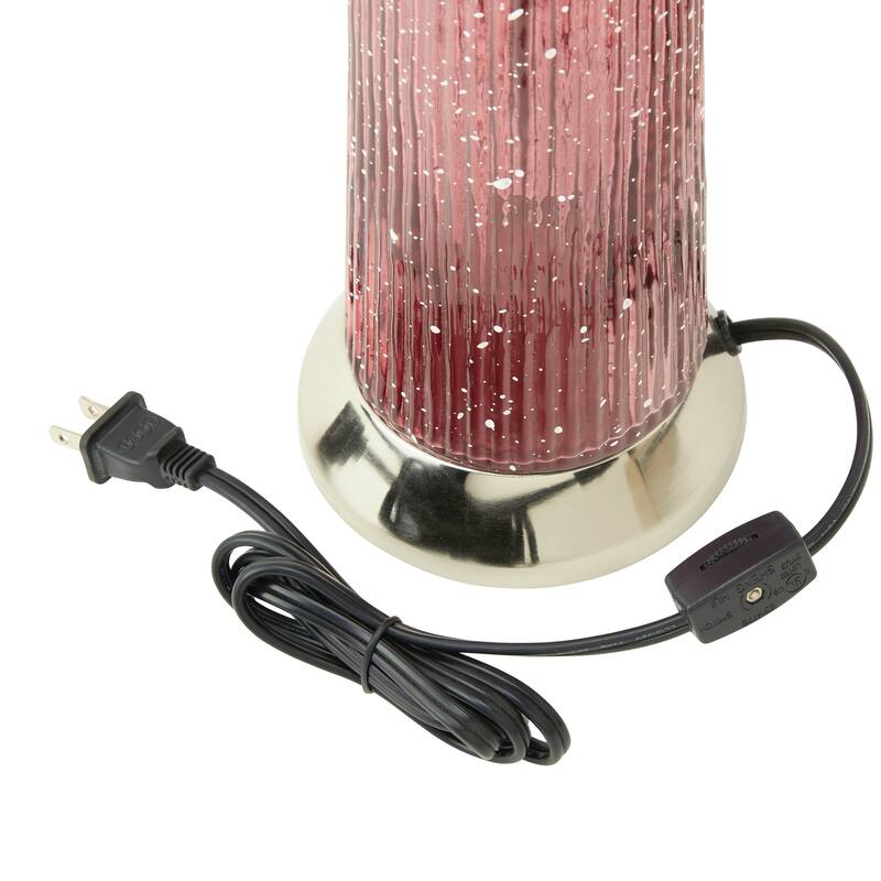 Felix River of Goods Blue and Beige Glass and Metal 22-Inch Table Lamp