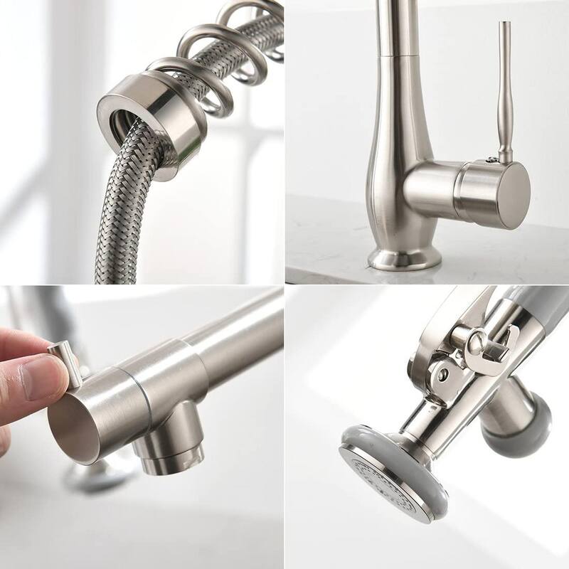 Pull Down Sprayer Single Handle Kitchen Sink Tap