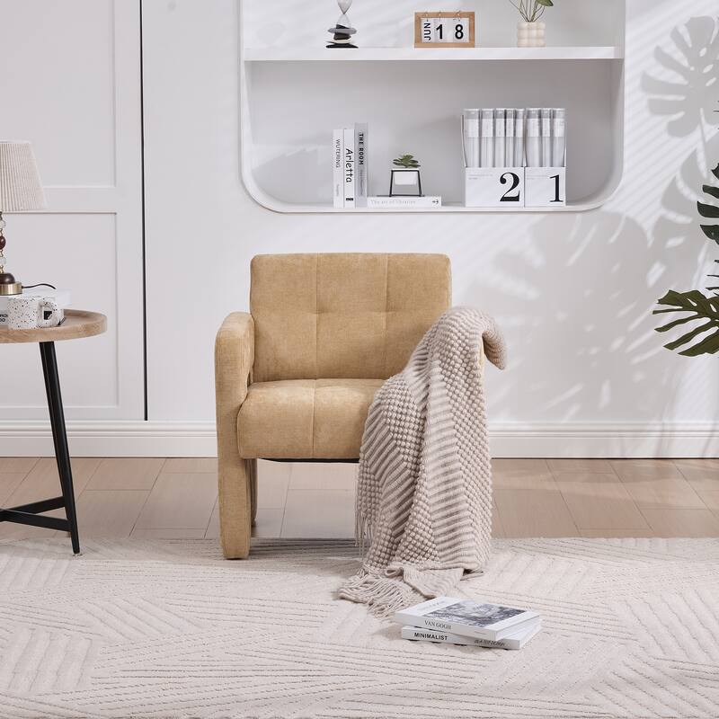 Modern Minimalist Casual Single Armchair Living Room, Bedroom, Upholstered Chair, Comfortable Padded Armchair