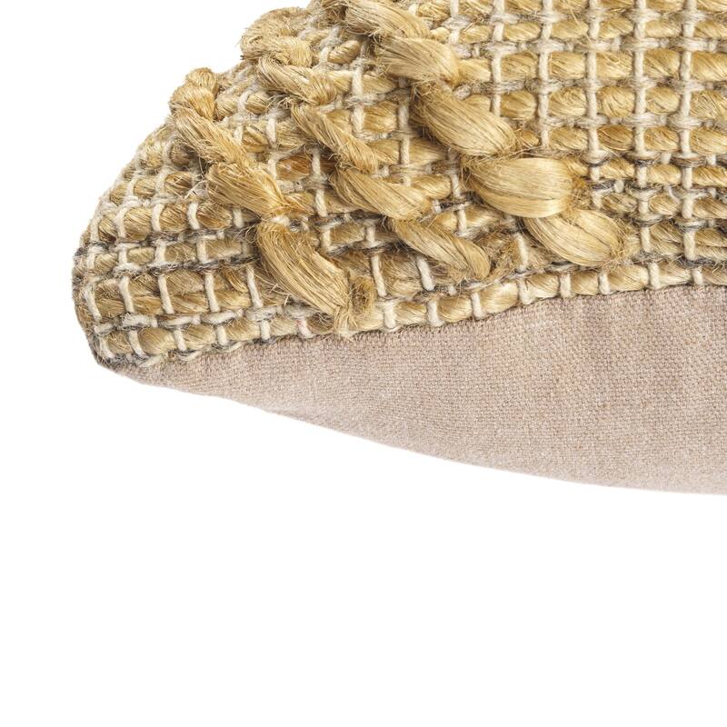 Handmade Geometric Diamond Cotton Throw Pillow Cover - 22" - Brown