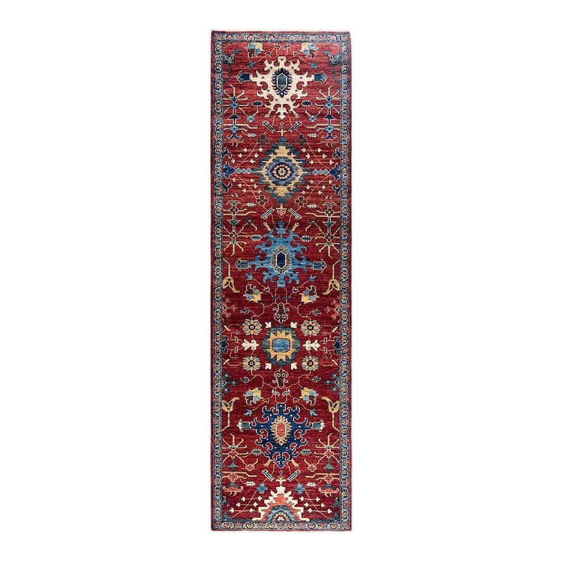 Serapi One-of-a-Kind Hand-Knotted Runner Rug - Red, 2' 8" x 9' 9" - 2' 8" x 9' 9"