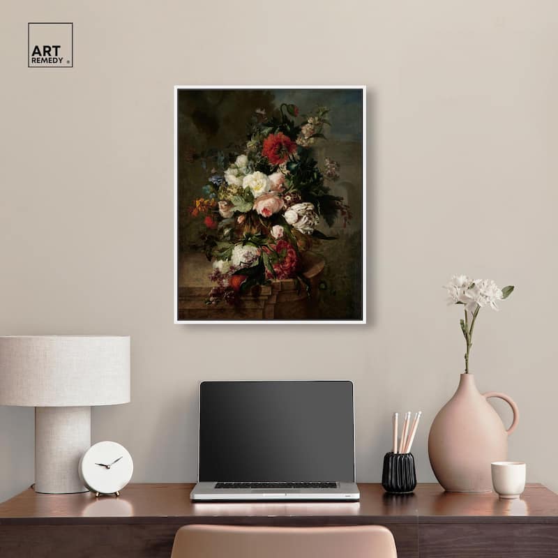 Still Life with Flowers 1789 Canvas by Art Remedy