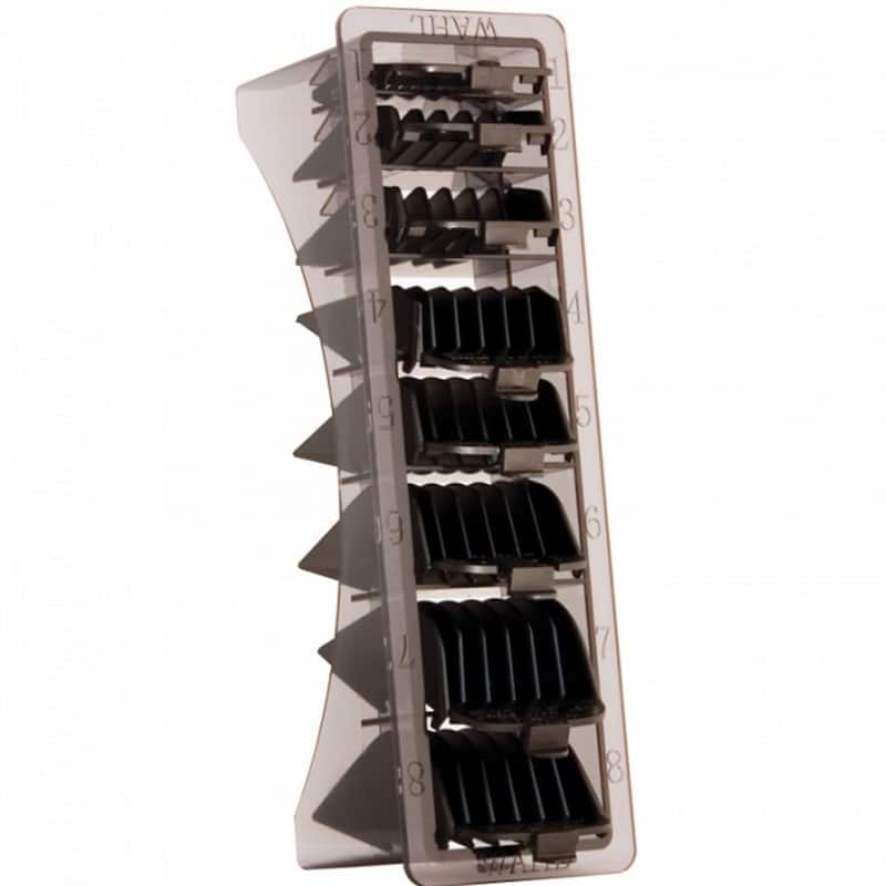 Wahl 8 Pack Cutting Guides with Organizer - Black #3170-500 - White