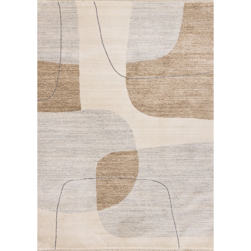 HomeRoots Geometric Modern Rectangle Area Rug - 5' X 8'