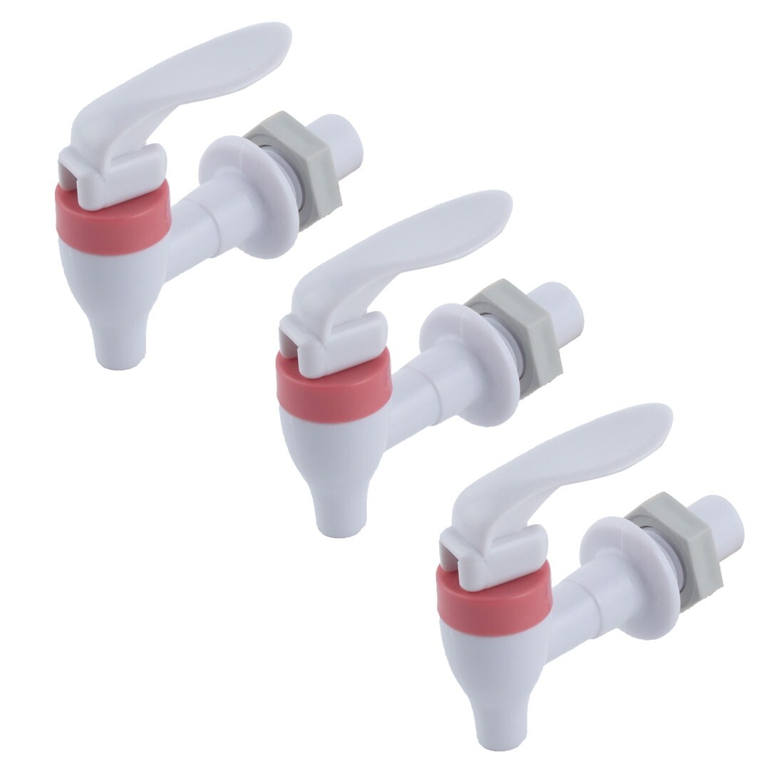 Drinking Fountains Push Type White Pink 14mm Connector Dia 3pcs - White,Gray,Pink