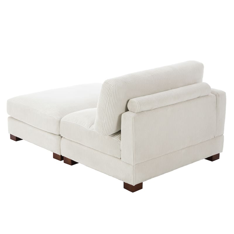 Modular Sectional Sofa with Ottomans