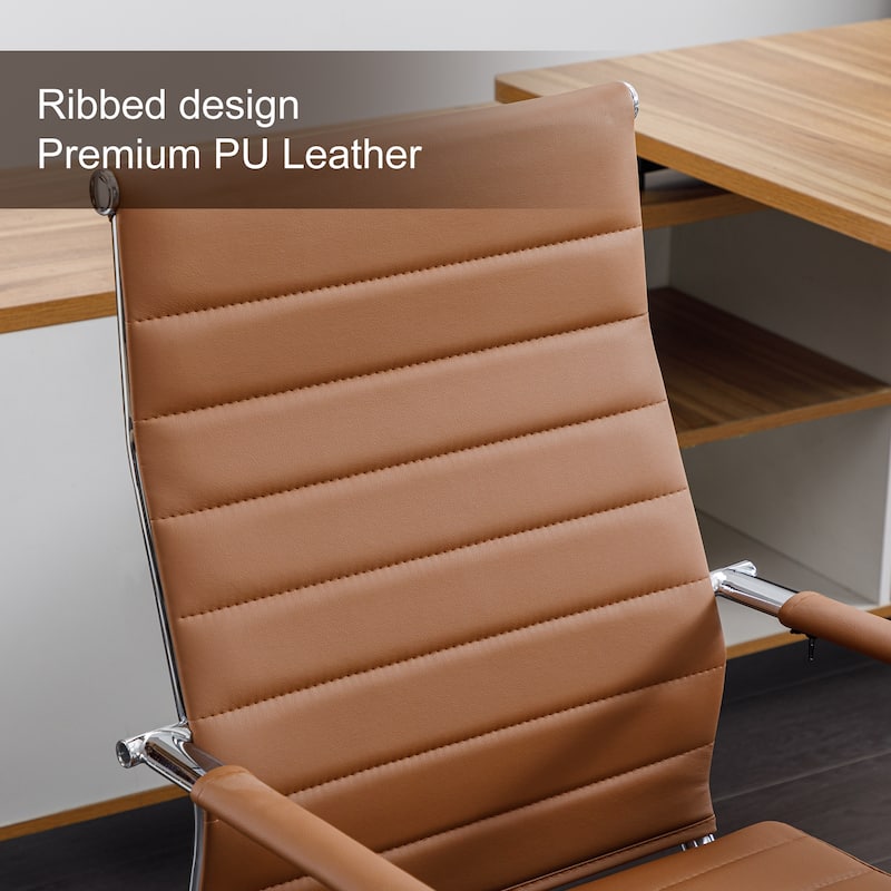 Ergonomic Office Desk Chair PU Leather Height Adjustable Swivel Chair