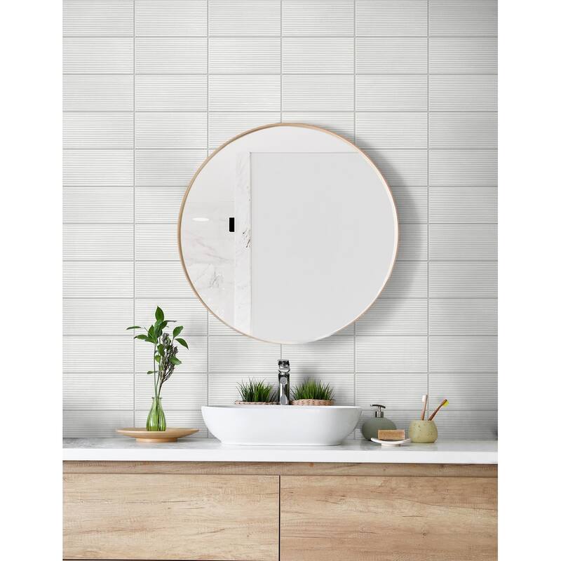 Luxe Haven Rib Tile Peel and Stick Wallpaper