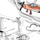 preview thumbnail 2 of 4, Sweet Jojo Designs Vintage Airplane Boy Satin Fitted Crib Sheet Yellow Orange Red White and Blue Airplanes Transportation Clouds