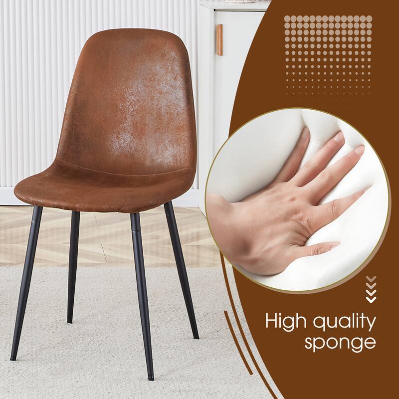 Kitchen Dining Table Set for 4 with 4 Dining Chairs, 5 Piece Modern Wood Table and Chairs Set for Kitchen, Living Room