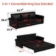 preview thumbnail 54 of 139, 93.7" Chesterfield King Pull Out Sofa Bed Sleeper Sofa with Nailhead Trim