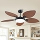 preview thumbnail 2 of 28, 52" Palm Leaf Tropical Ceiling Fan with Light and Remote,Indoor or Outdoor Ceiling Fan,for Farmhouse Living Room Patio
