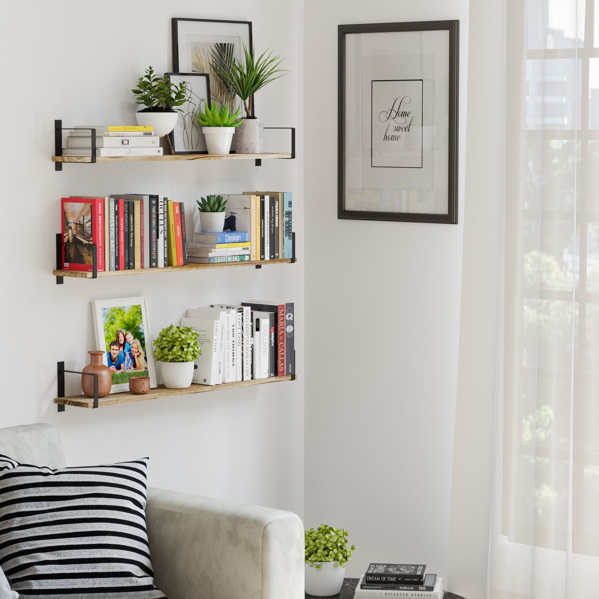 TOLEDO Rectangular Shelf Brackets for Floating Shelves, Wall Shelves B –  Wallniture