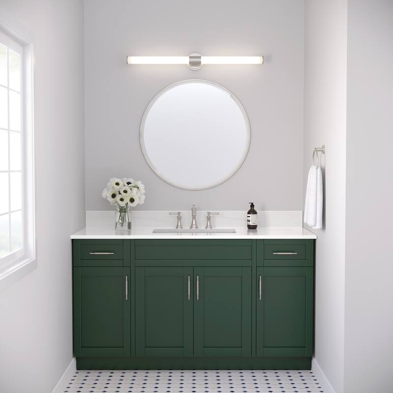 Millennium Lighting Truman LED Bathroom Vanity Fixture in Multiple Finishes - 36 Inch - Brushed Nickel