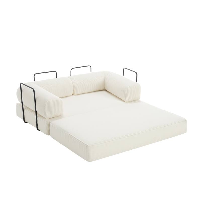 Corduroy Large Couch Convertible Floor Sofa Bed Sleeper