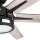 preview thumbnail 15 of 15, 56" Honeywell Kaliza Expresso Bronze Modern LED Ceiling Fan with Light & Remote - 56-inch