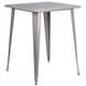 preview thumbnail 4 of 11, Indoor Outdoor Metal Bar Height Table Silver