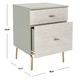 preview thumbnail 58 of 80, SAFAVIEH Genevieve 2-drawer Nightstand