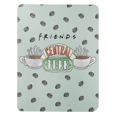 The Northwest Company FRIENDS COFFEE CREW FLEECE THROW 45X60, green