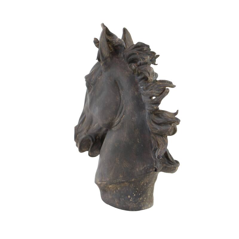 Brown Polystone Horse Decorative Sculpture