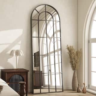 Full Length Mirror 23"x65" Window Frame Decorative Mirror for Wall Decor