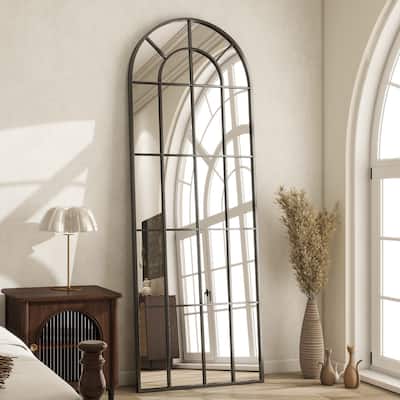 Full Length Mirror 23"x65" Window Frame Decorative Mirror for Wall Decor