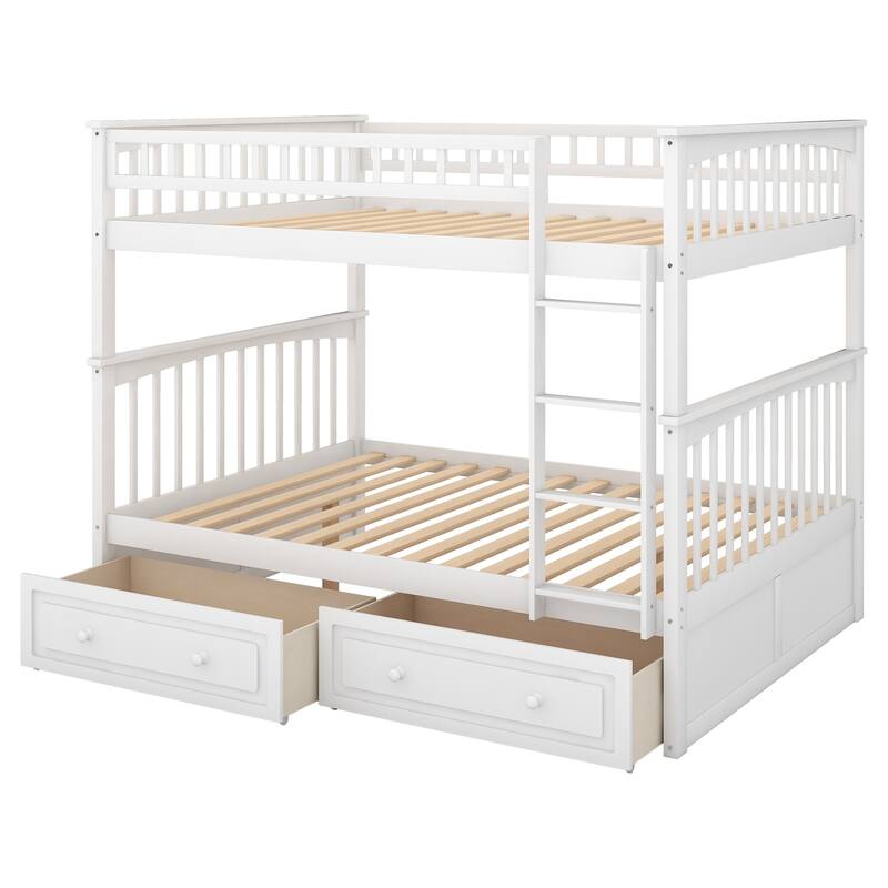 Merax Bunk Bed with Drawers, Convertible Beds