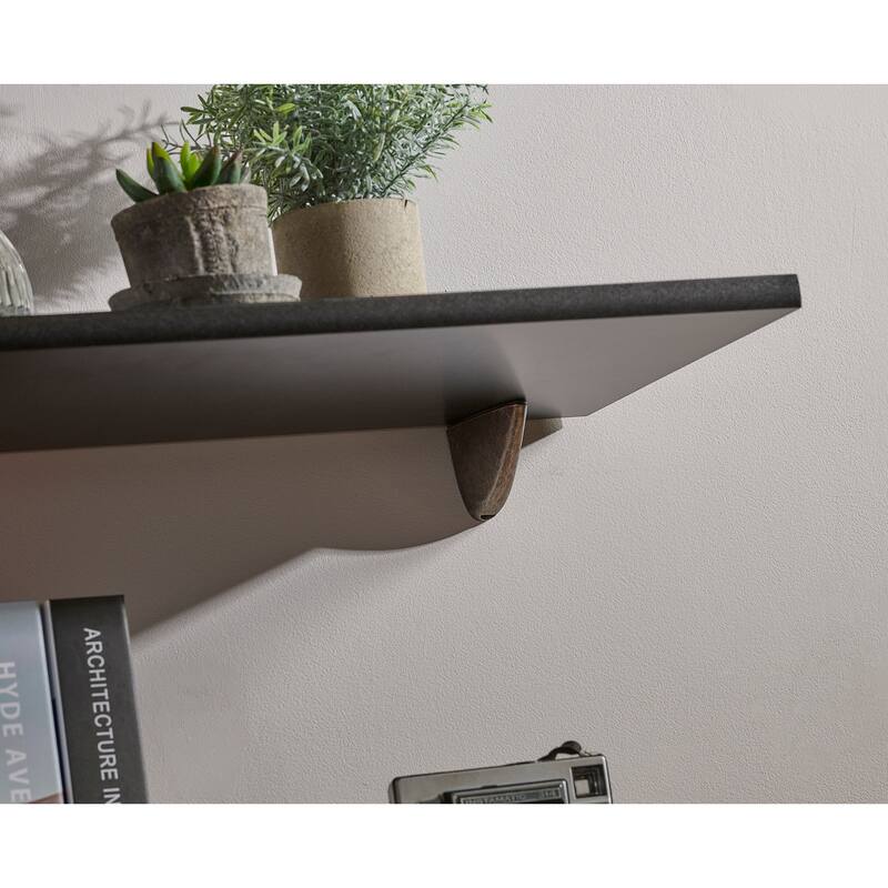 Wallscapes Gallery 12x16 Black Shelf Kit with Pewter Pelican Brackets