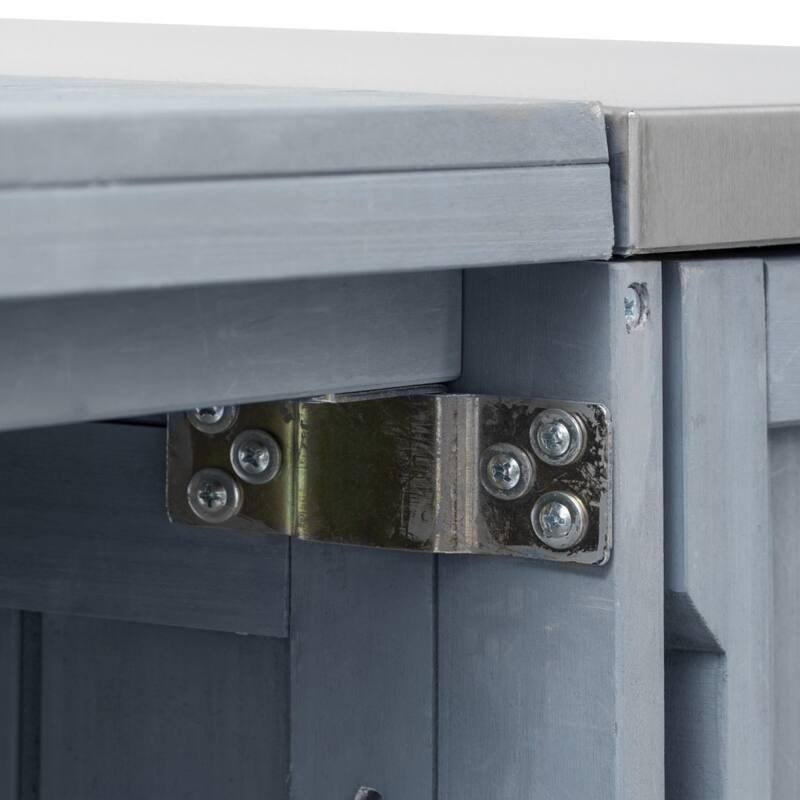 66.5" Outdoor Kitchen Island, Solid Wood Grill Cart, Stainless Steel Top Grill Cart