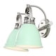 preview thumbnail 74 of 134, JONATHAN Y Sydney Farmhouse Bohemian Iron LED Vanity 2-Light - Mint Green / Nickel