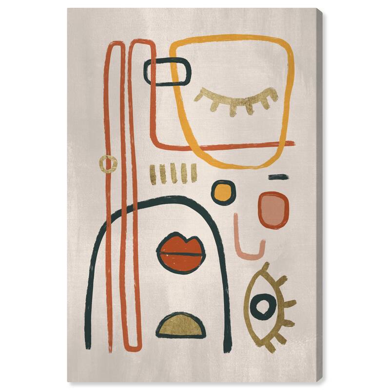 Wynwood Studio Canvas Abstract Perceiving White and Cream White Modern & Contemporary Wall Art Canvas Print