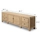 preview thumbnail 2 of 5, Approx.92 Inches Long Four Drawers Sideboard Weathered Natural