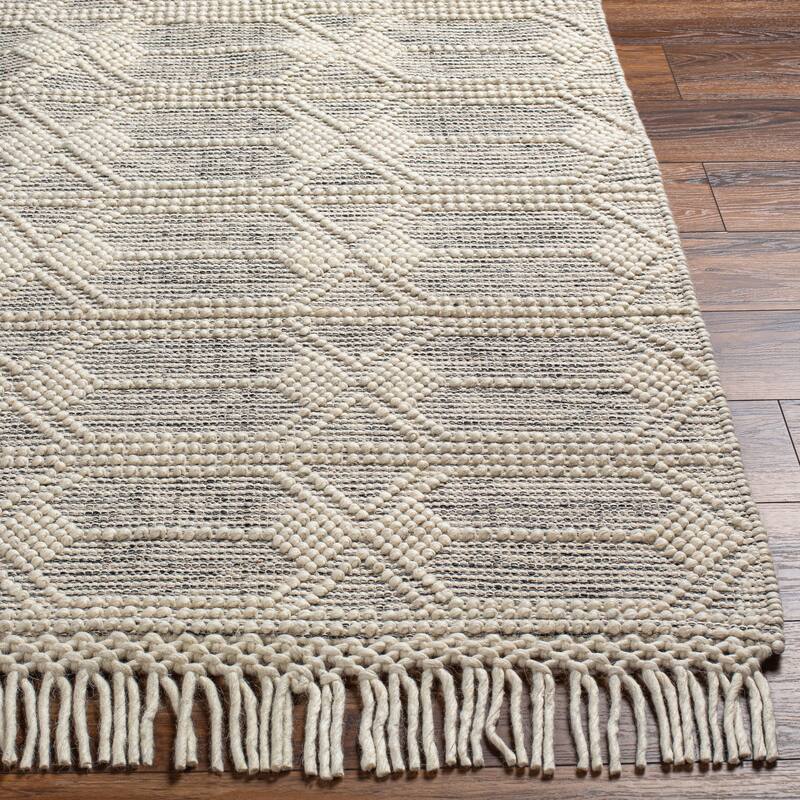 Livabliss Kerah Bohemian Handmade Wool & Jute Area Rug