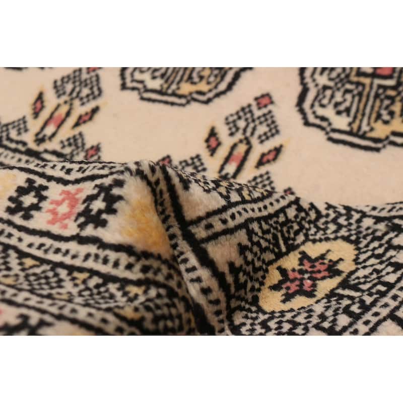 Finest Peshawar Bokhara Beige Rug 8'0" x 10'11" - 8'0 x 10'11