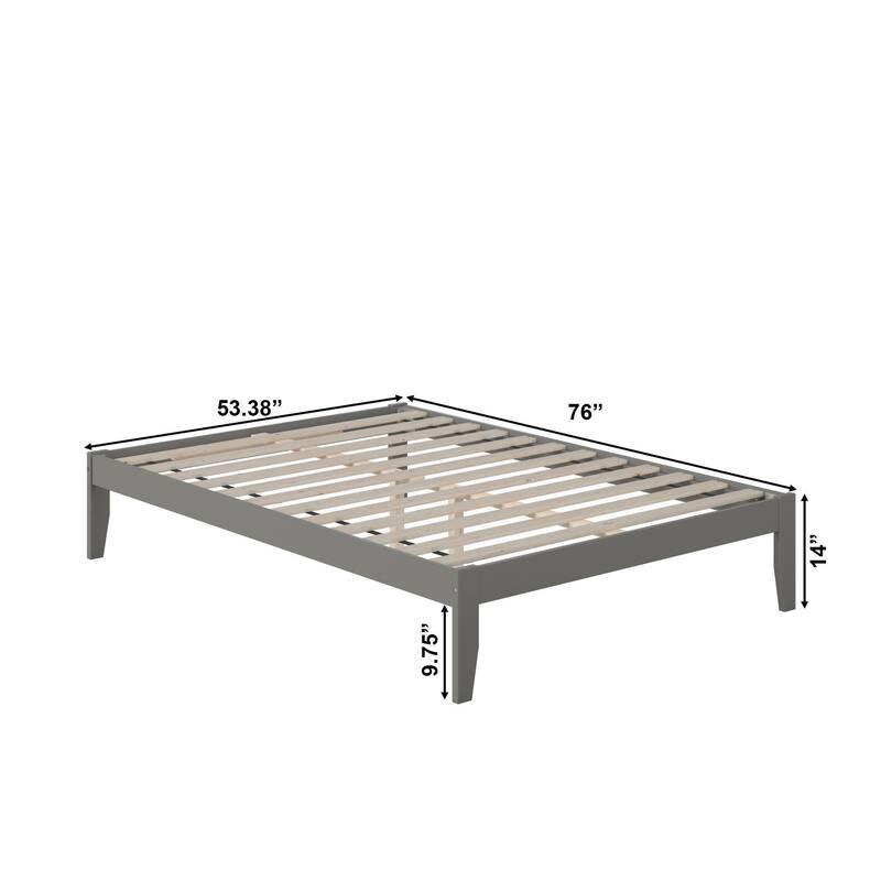 Colorado Full Platform Bed in Grey