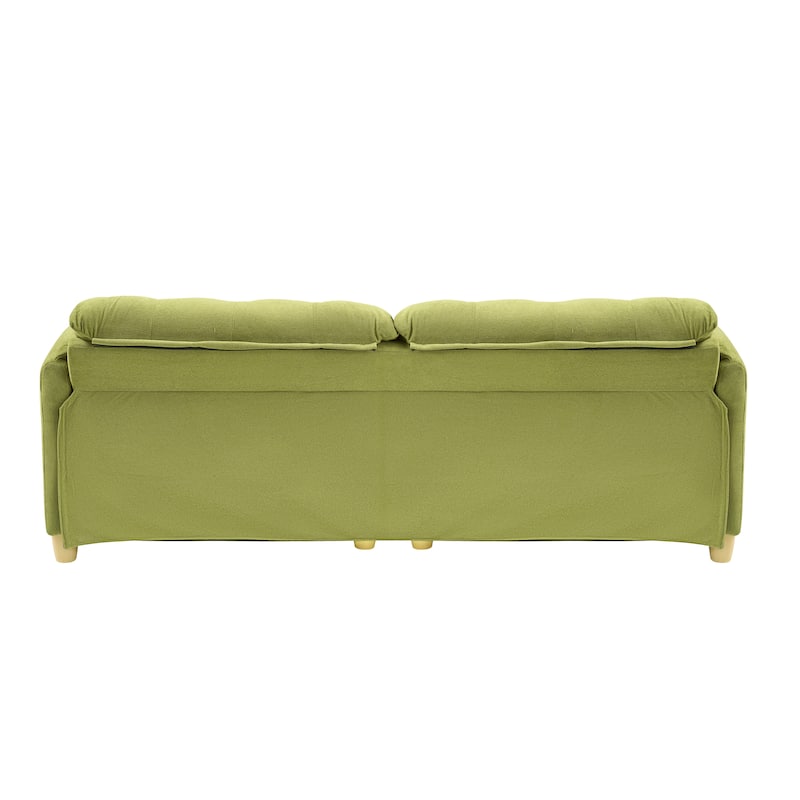 Cloud Loveseat Sofa, Futon Sofa with Storage Space, Straight-Line Sofa with Upholstered Backrest 2-Seat Armchair