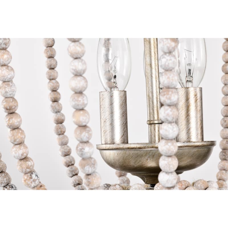 Marena 15 Inch Vintage Beades Tassel Flush Mount 3-Light