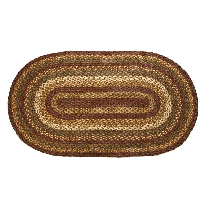 Tea Cabin Jute Rug Oval w/ Pad 27x48 - 27" x 48" Oval