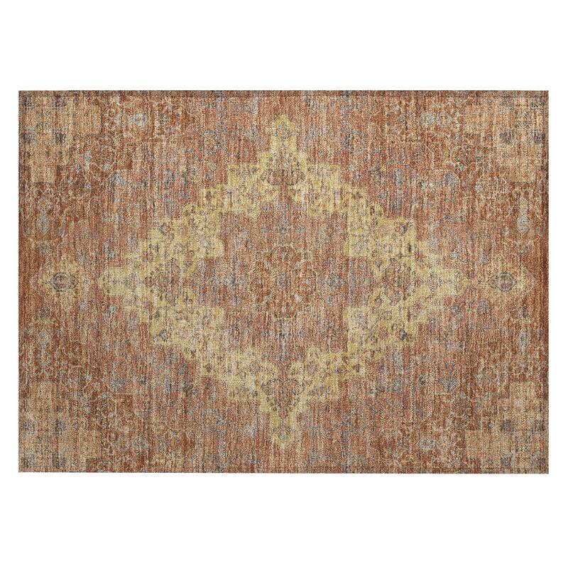 Machine Washable Indoor/ Outdoor Traditional Karachy Chantille Rug
