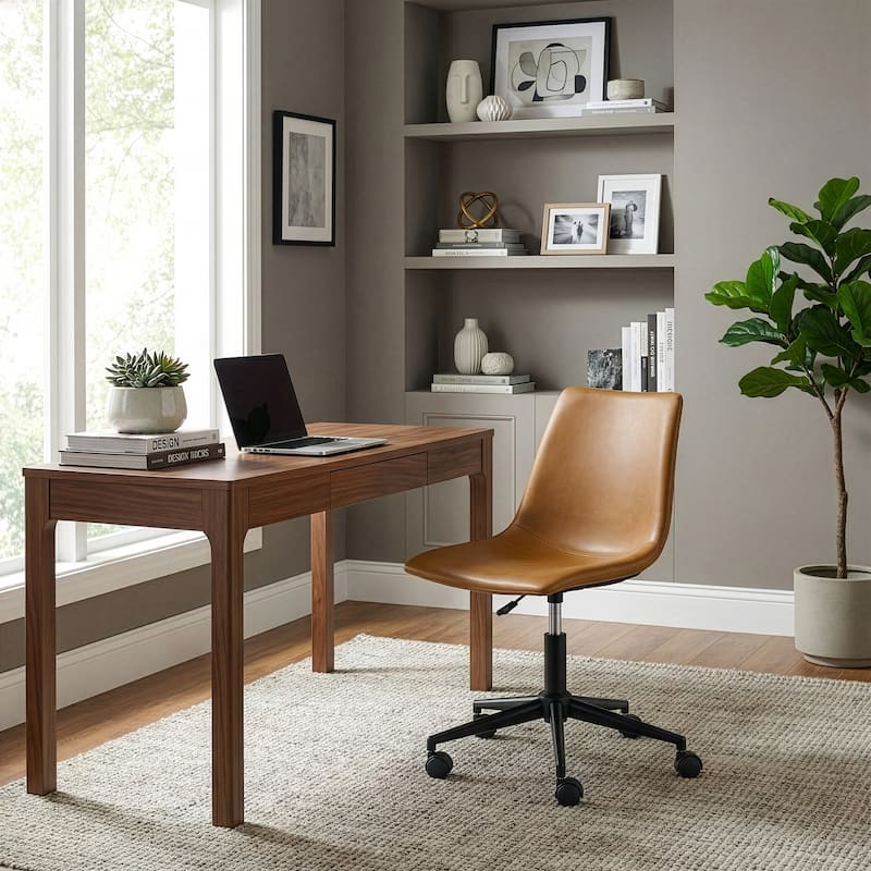 Adan Faux Leather Adjustable Height Office Chair