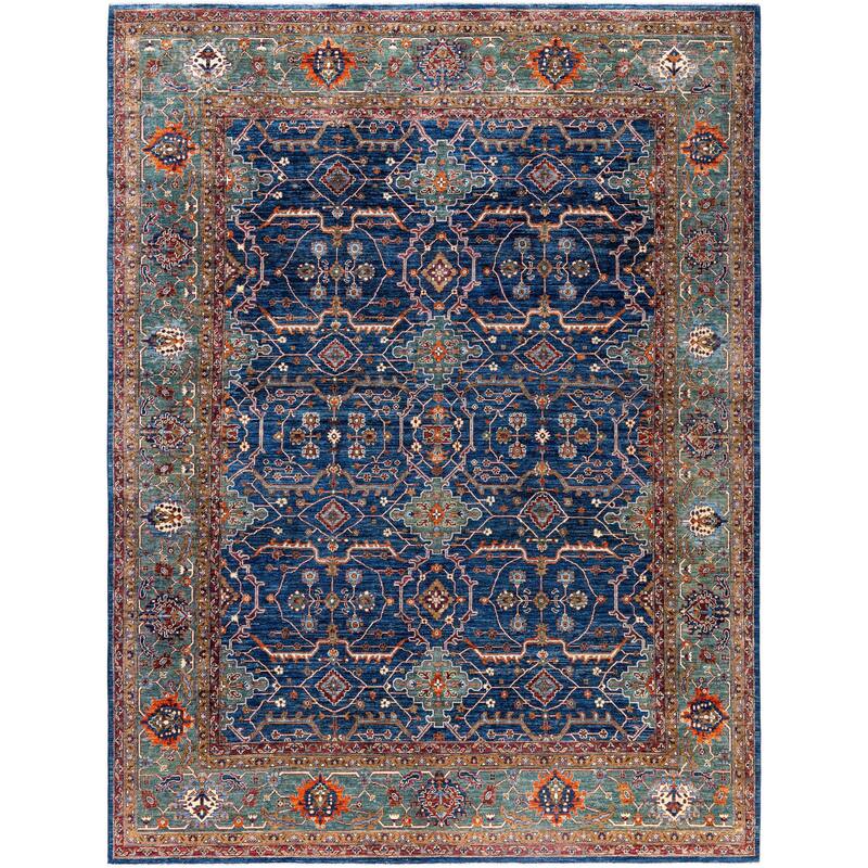 Serapi One-of-a-Kind Hand-Knotted Area Rug - Blue - 9' 2" x 11' 11"