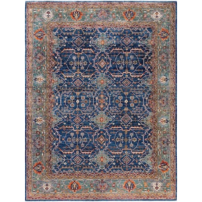 Serapi One-of-a-Kind Hand-Knotted Area Rug - Blue - 9' 2" x 11' 11"
