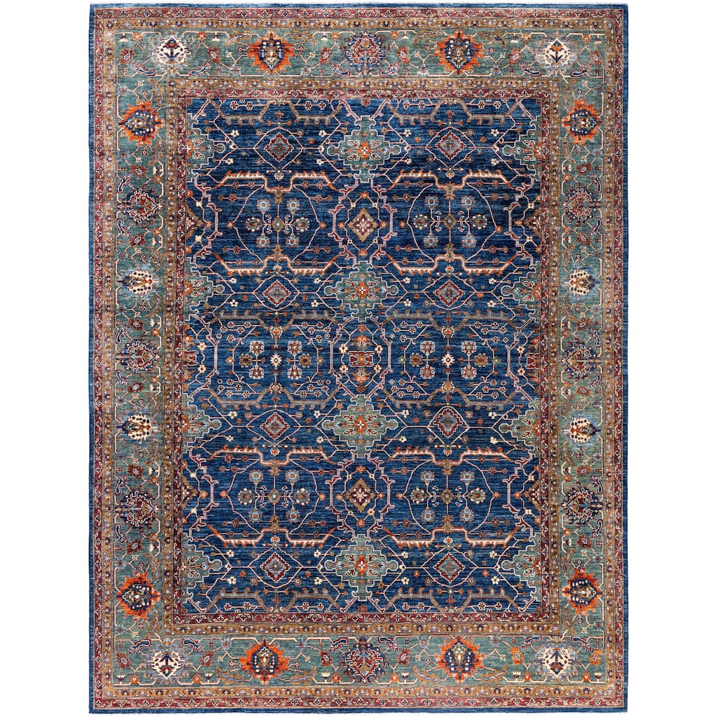 Serapi One-of-a-Kind Hand-Knotted Area Rug - Blue - 9' 2" x 11' 11"