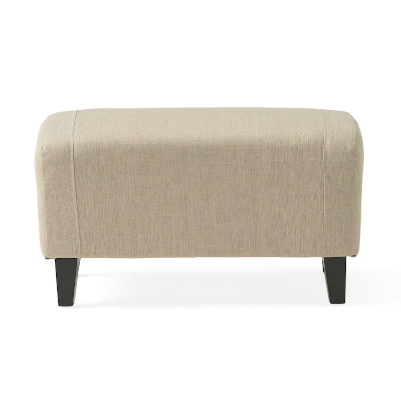 Elaine Light Beige Tufted Fabric Club Chair with Ottoman by Christopher Knight Home