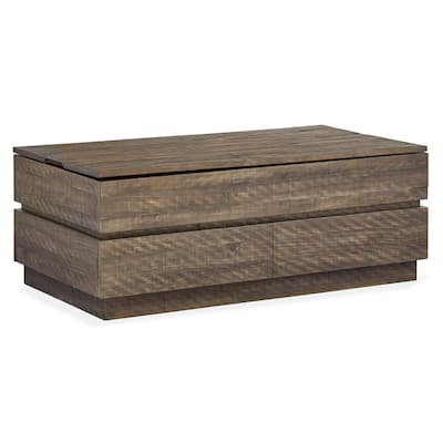 Magnussen Home Baisden Tobacco Lift Top Storage Cocktail Table with Casters - 48''W x 26''D x 18''H