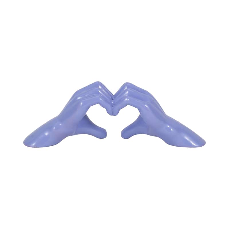 Sagebrook Home Resin Polyresin Sculpted Hands Heart Figurine Decor - 15" x 4" x 5"